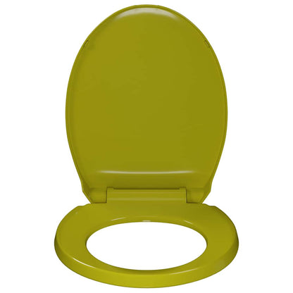 Soft-Close Toilet Seat Green Oval