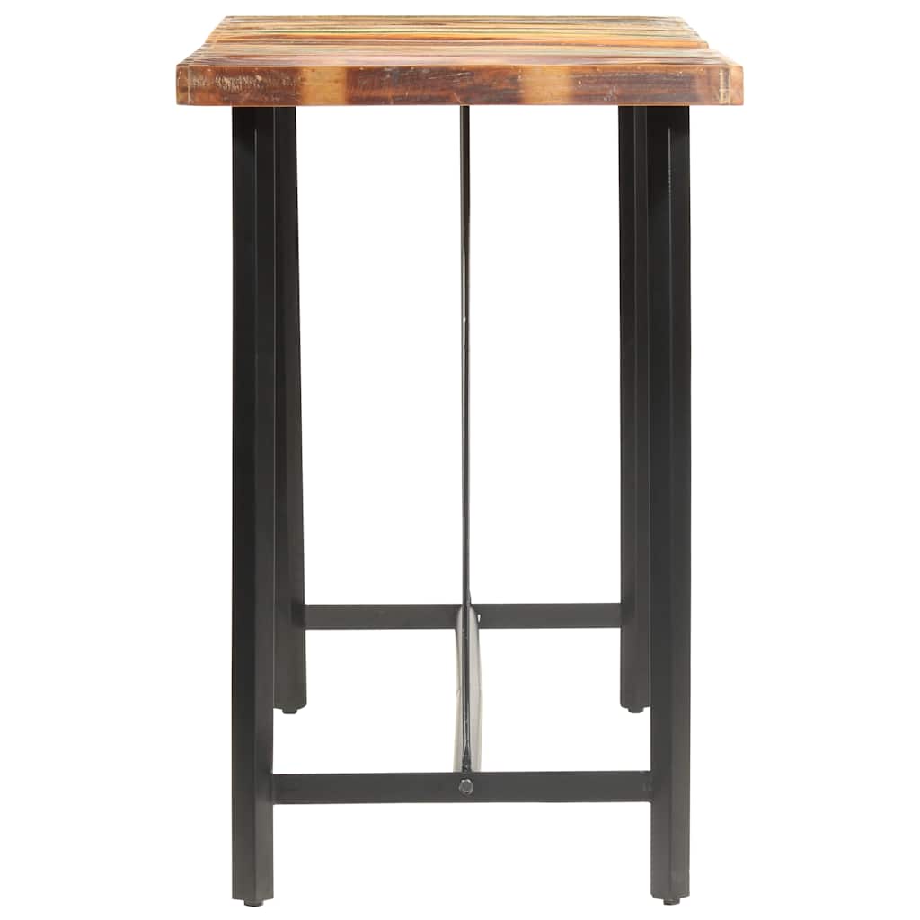 Bar Table | Brown and Black | Solid Reclaimed Wood, Powder Coated Steel