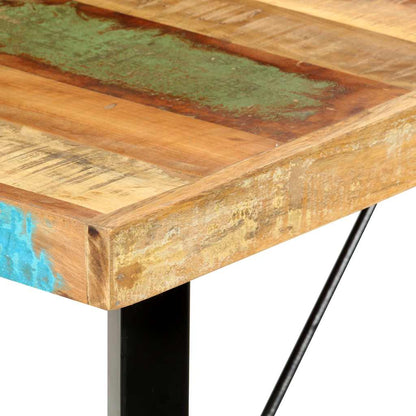 Bar Table | Brown and Black | Solid Reclaimed Wood, Powder Coated Steel