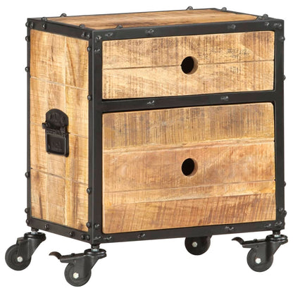 Bedside Cabinet 40x30x50 cm Rough Mango Wood