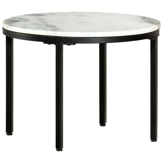 Table | White and Black | Marble, Powder-Coated Steel | Medium | Durable