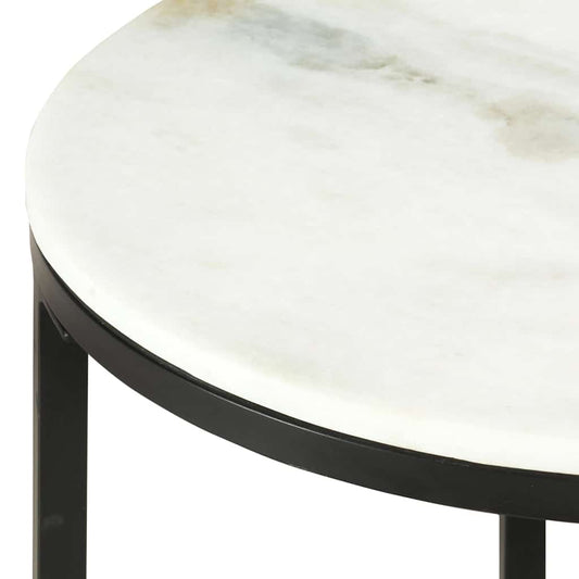 Table | White and Black | Marble, Powder-Coated Steel | Medium | Durable