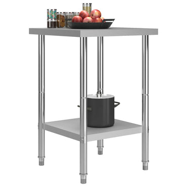 Kitchen Work Table 60x60x85 cm Stainless Steel