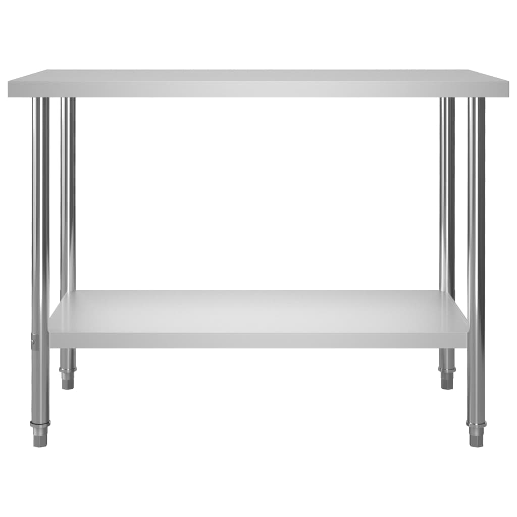 Kitchen Work Table 120x60x85 cm Stainless Steel