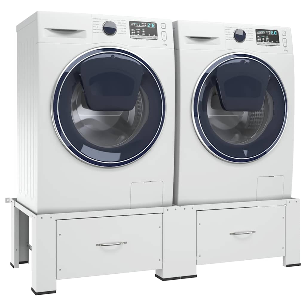 Washing machine pedestals White Steel