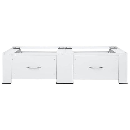 Washing machine pedestals White Steel