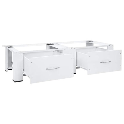 Washing machine pedestals White Steel