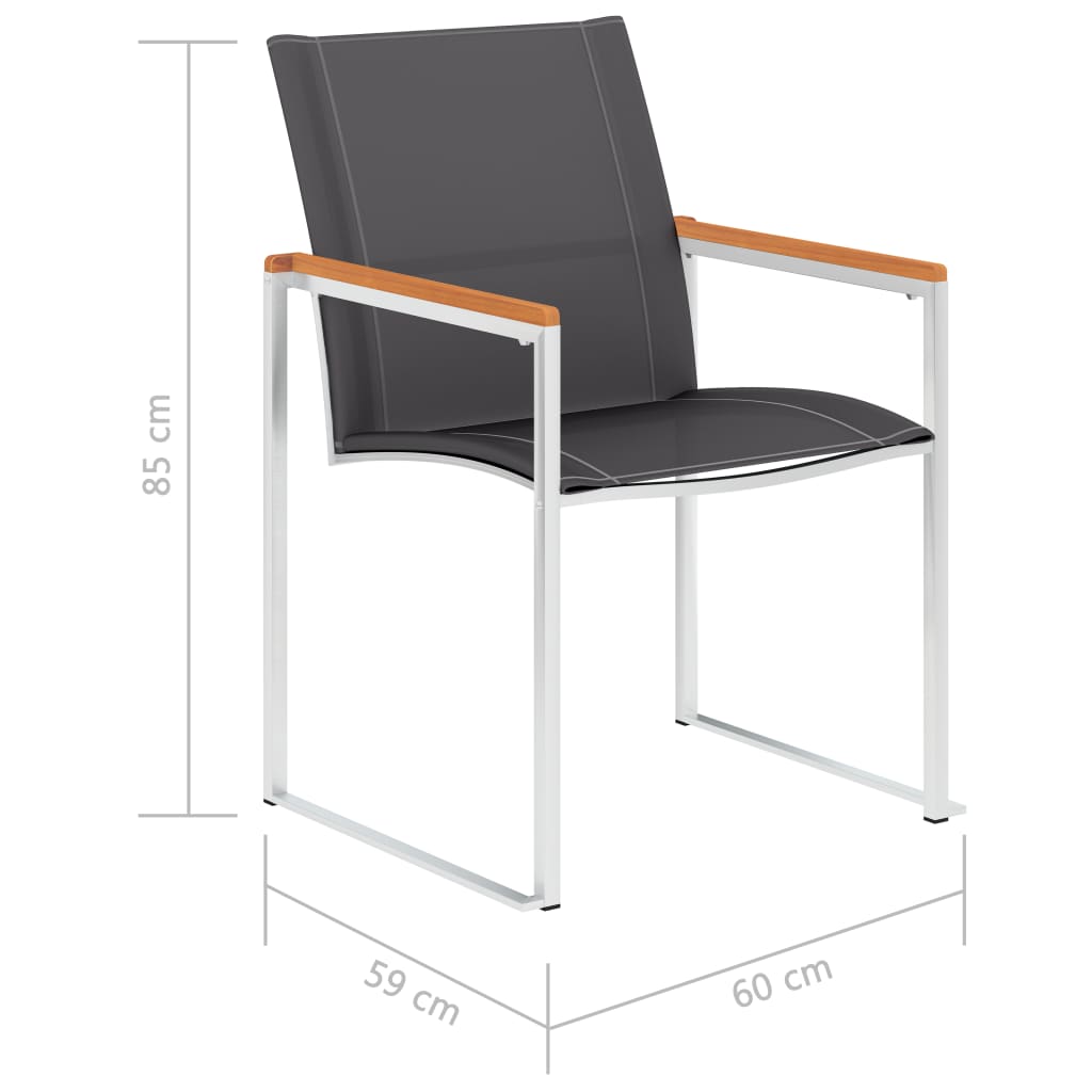 Garden Chair | Set of 2 | Grey