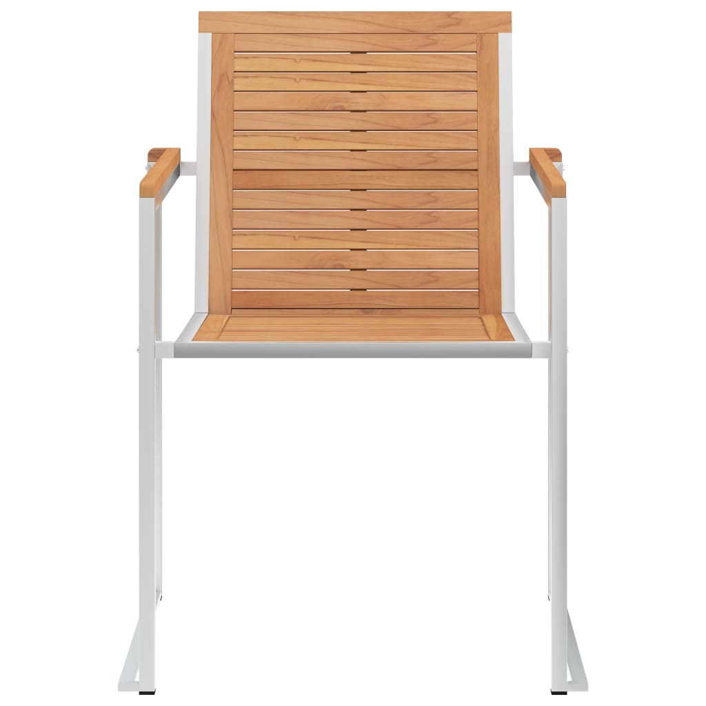 Garden Chair | Set of 2 | Teak and Silver