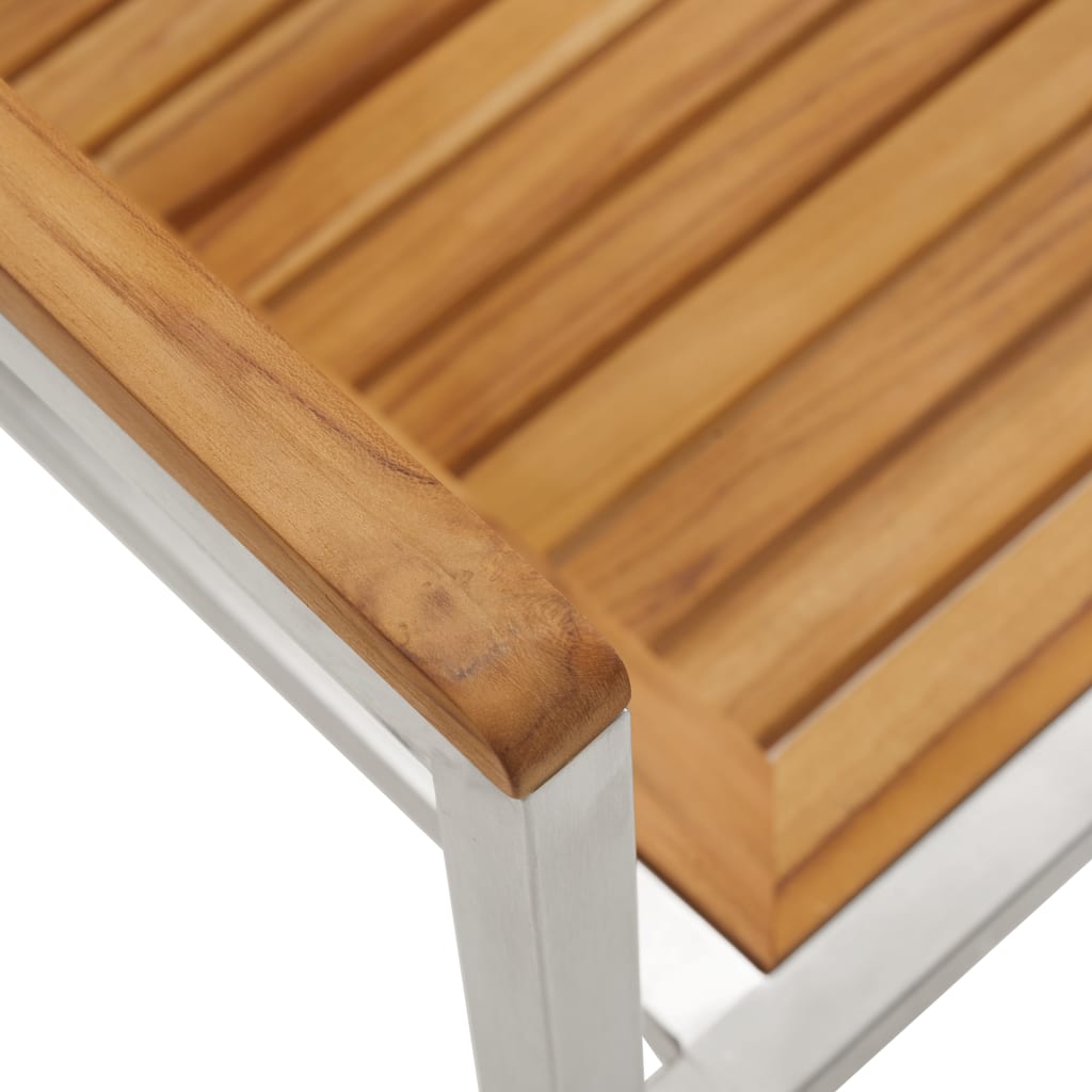 Garden Chair | Set of 2 | Teak and Silver