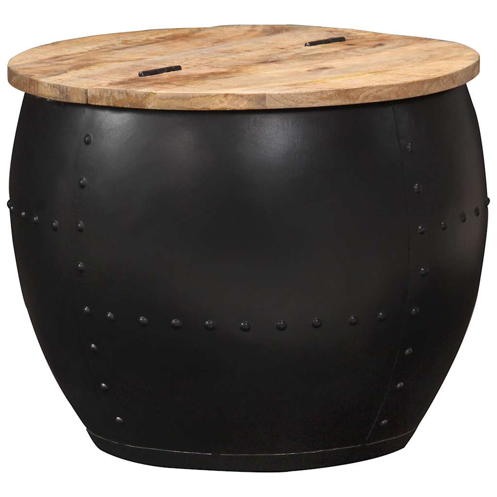 287484 vidaXL Coffee Table Round 53x43 cm Solid Mango Wood
