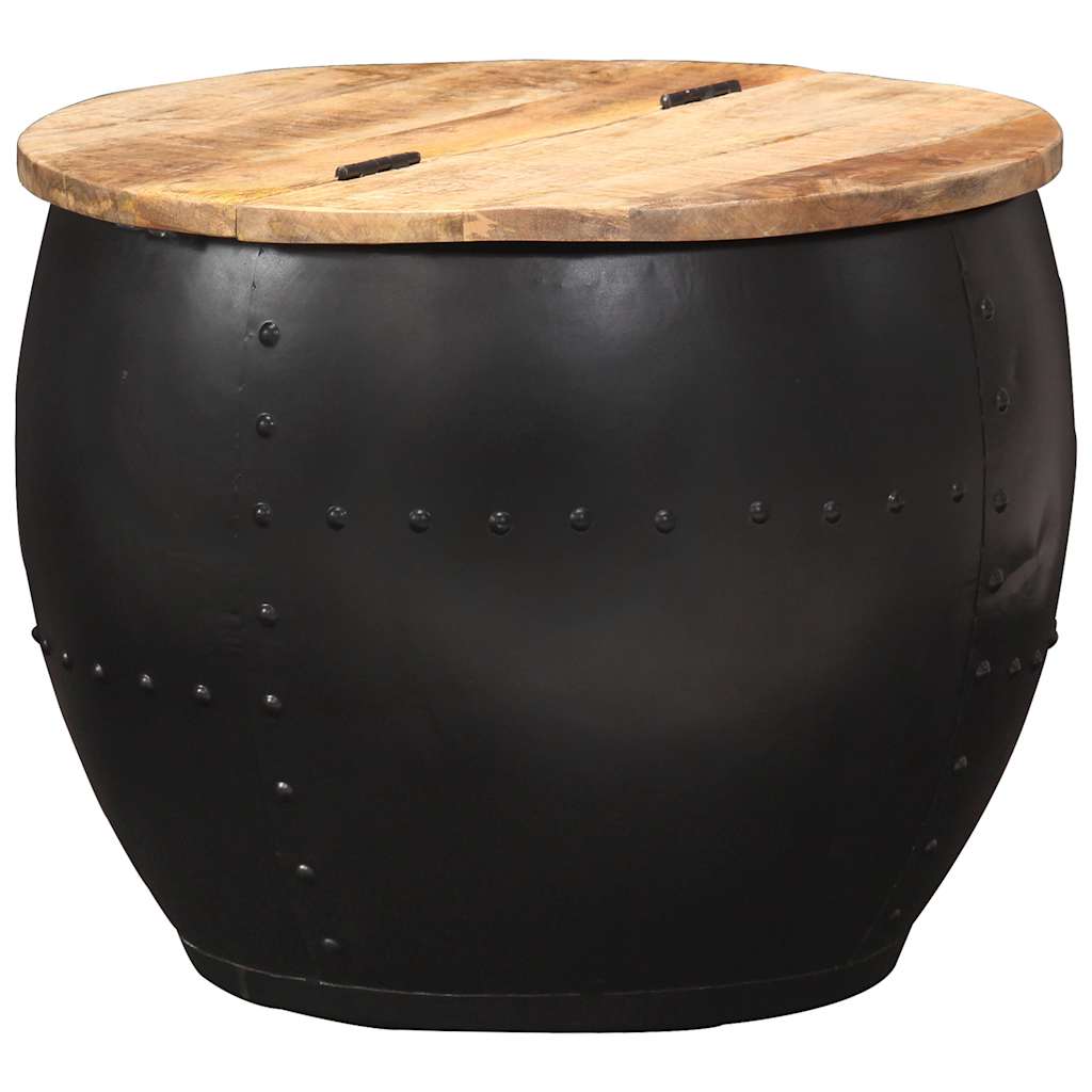 287484 vidaXL Coffee Table Round 53x43 cm Solid Mango Wood