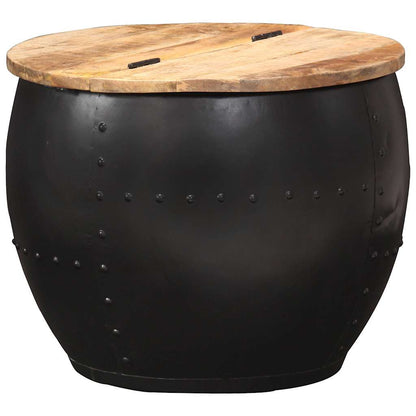 287484 vidaXL Coffee Table Round 53x43 cm Solid Mango Wood