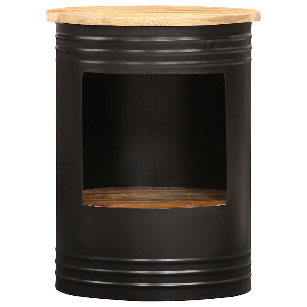 Coffee Table | Natural and black | Solid mango wood, powder-coated steel