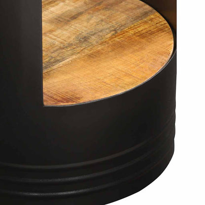 Coffee Table | Natural and black | Solid mango wood, powder-coated steel