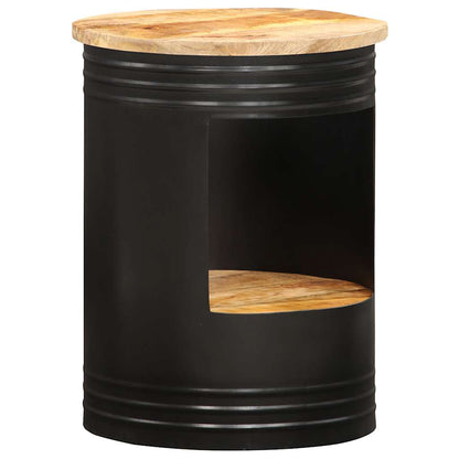 Coffee Table | Natural and black | Solid mango wood, powder-coated steel