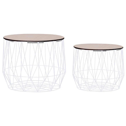 287662 vidaXL Coffee Table 2 pcs White