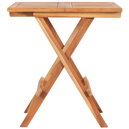 Bistro Table Natural Teak Solid teak wood 23.6x23.6x25.6 in