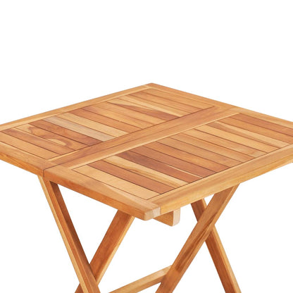 Bistro Table Natural Teak Solid teak wood 23.6x23.6x25.6 in