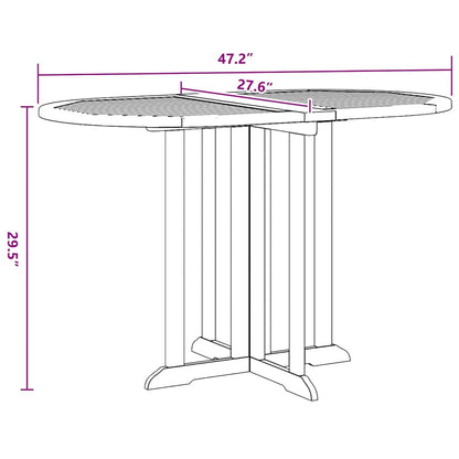 Dining Table | Natural Teak | Solid Teak Wood | 120 x 70 x 75 cm