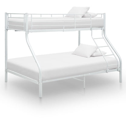Bunk Bed | White | Powder-Coated Metal | 90x200 cm / 140x200 cm