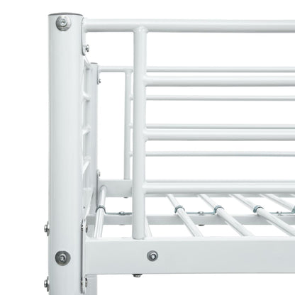Bunk Bed | White | Powder-Coated Metal | 90x200 cm / 140x200 cm