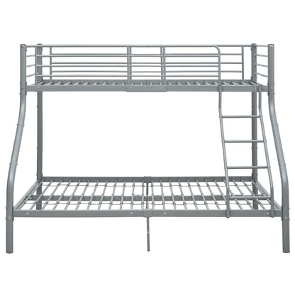 Bunk Bed | Grey | Powder-Coated Steel | Twin and Full |  Durable