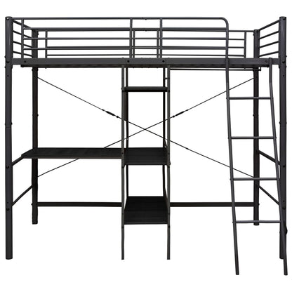Bunk Bed | Black | Metal | Twin | Bunk Bed | Rectangular | Contemporary