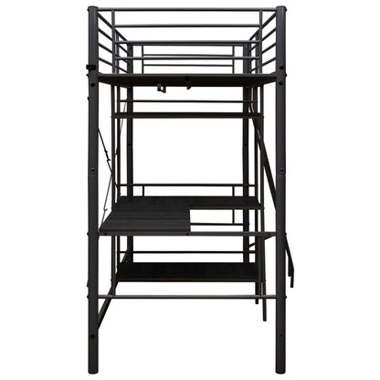 Bunk Bed | Black | Metal | Twin | Bunk Bed | Rectangular | Contemporary
