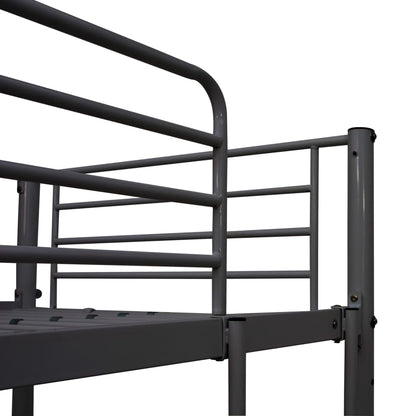 Bunk Bed | Grey and brown | Metal | Twin | Height-Adjustable | Bunk Bed