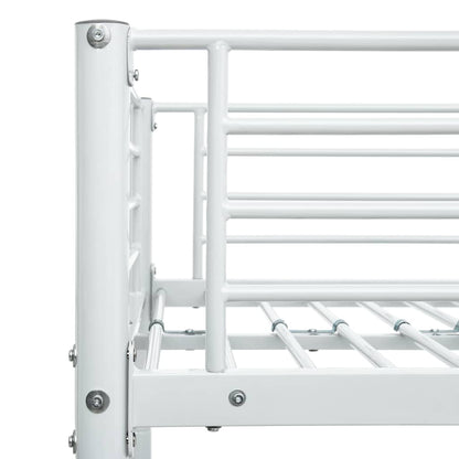 Bunk Bed | White | Metal | Twin |  Sturdy  | Bunk Bed | Rectangular