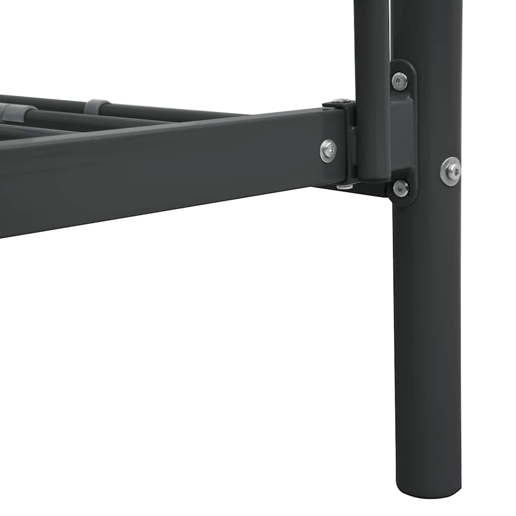 Bunk Bed | Black | Powder-coated metal | 90x200cm mattress size | Durable