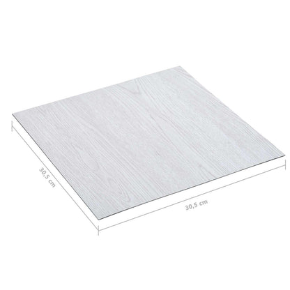 Flooring Planks 5.11 m² 55 pcs PVC White Wood
