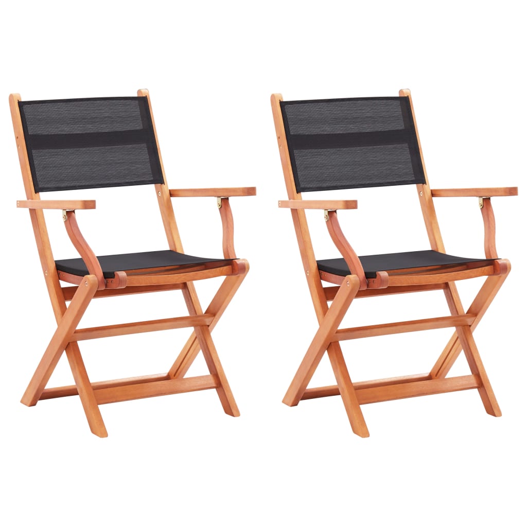 Garden Chair | Set of 2 | Black and natural