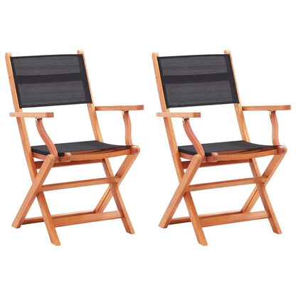 Garden Chair | Set of 2 | Black and natural