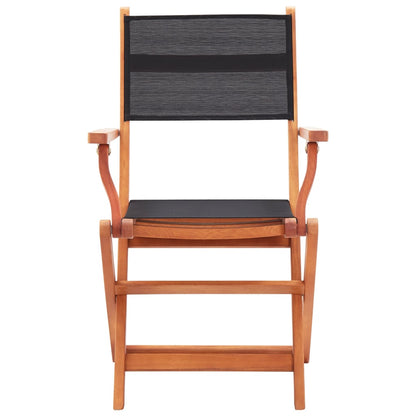 Garden Chair | Set of 2 | Black and natural
