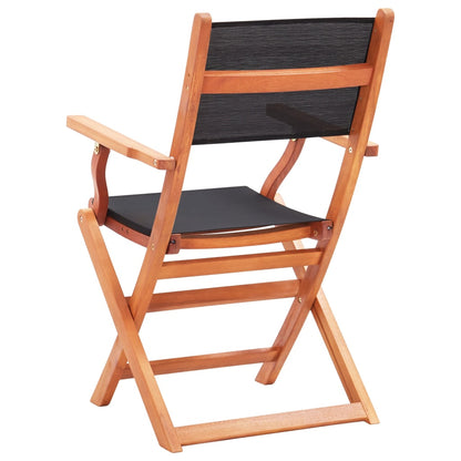 Garden Chair | Set of 2 | Black and natural