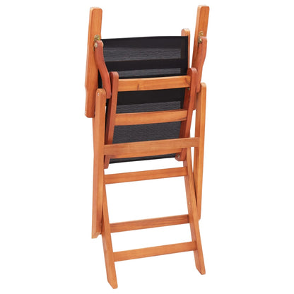Garden Chair | Set of 2 | Black and natural