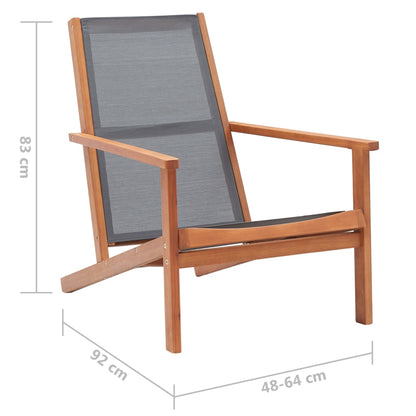 Garden Chair | Grey | Solid eucalyptus wood | Medium | Garden Chair