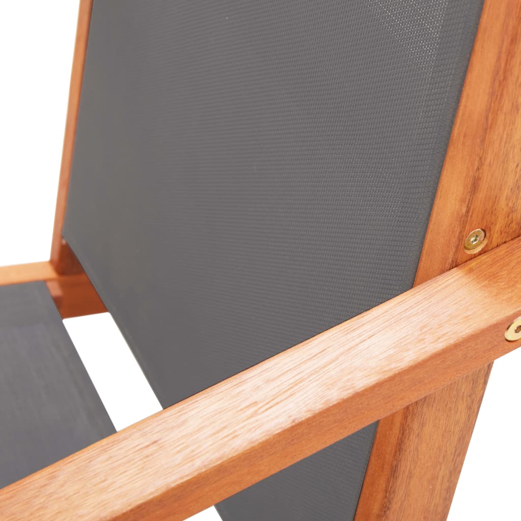 Garden Chair | Grey | Solid eucalyptus wood | Medium | Foldable