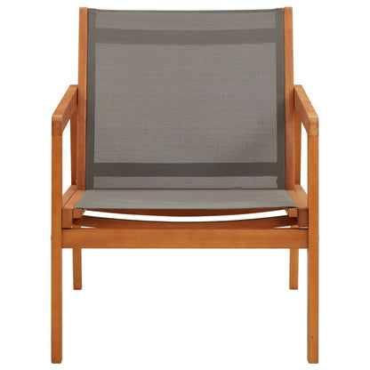 Garden Chair | Grey, Natural | Solid eucalyptus wood, Textilene