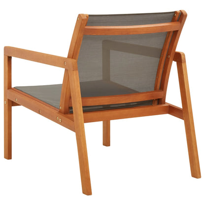 Garden Chair | Grey, Natural | Solid eucalyptus wood, Textilene