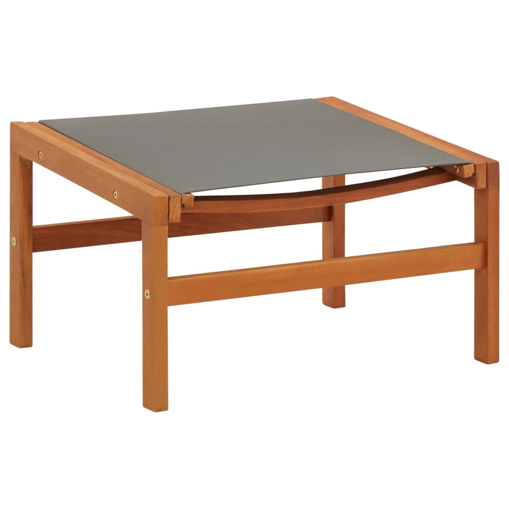 Garden Chair | Grey | Solid eucalyptus wood and textilene | Medium