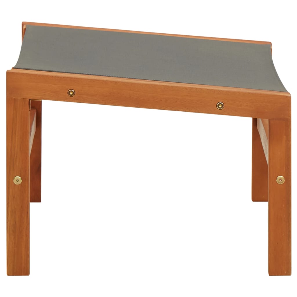 Garden Chair | Grey | Solid eucalyptus wood and textilene | Medium