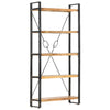 5-Tier Bookcase 90x30x180 cm Solid Mango Wood