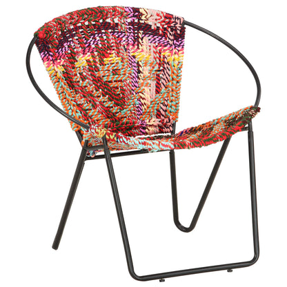 Circle Chair Multicolours Chindi Fabric