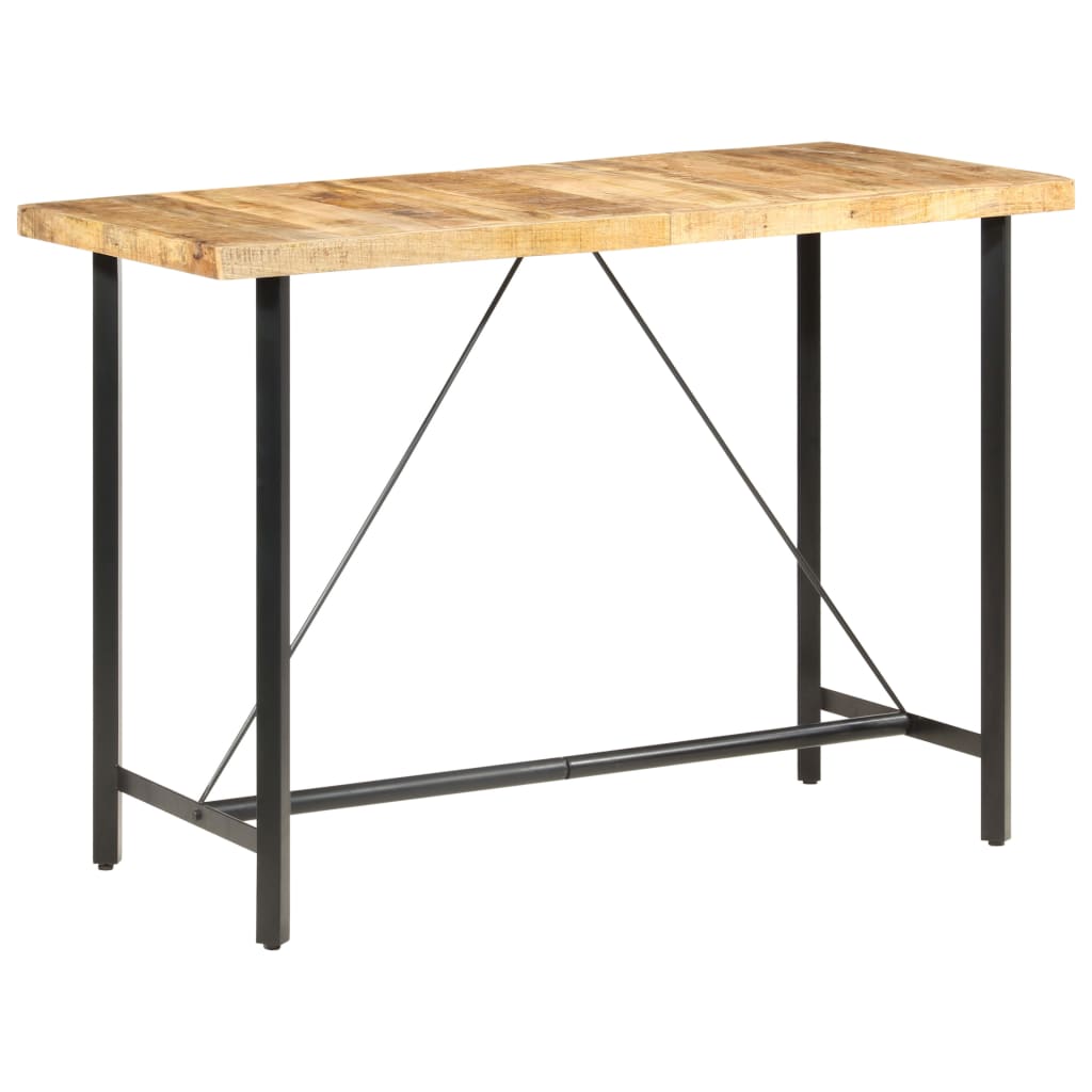 Bar Table 150x70x107 cm Rough Mango Wood