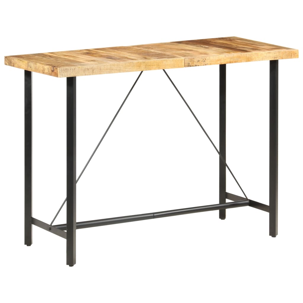 Bar Table 150x70x107 cm Rough Mango Wood