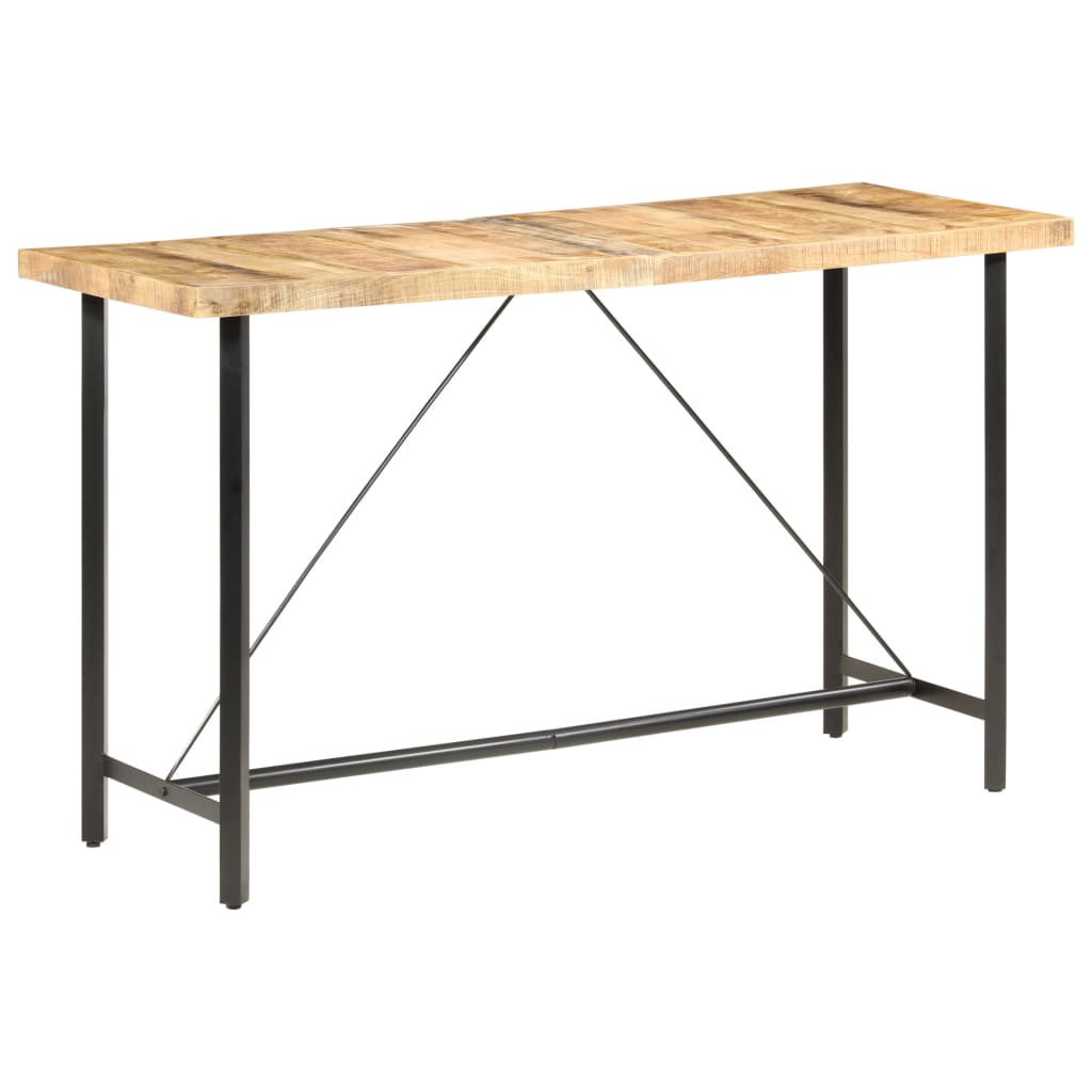 Bar Table 180x70x107 cm Rough Mango Wood