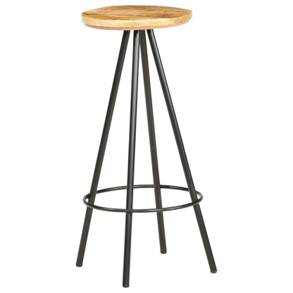 Bar Stools 2 pcs Rough Mango Wood